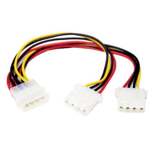 StarTech.com Cavo splitter per alimentazione da 1 x LP4 a 2x LP4 M/F - Sdoppiatore Y LP4 (PYO2L) - Cavo di alimentazione - Alimentazione interna 4 pin (F) a Alimentazione interna 4 pin (M) - 0.2 m - per P/N: ATX2POWER450, ATX2POWR350E, ATX2POWR400E, HSB22